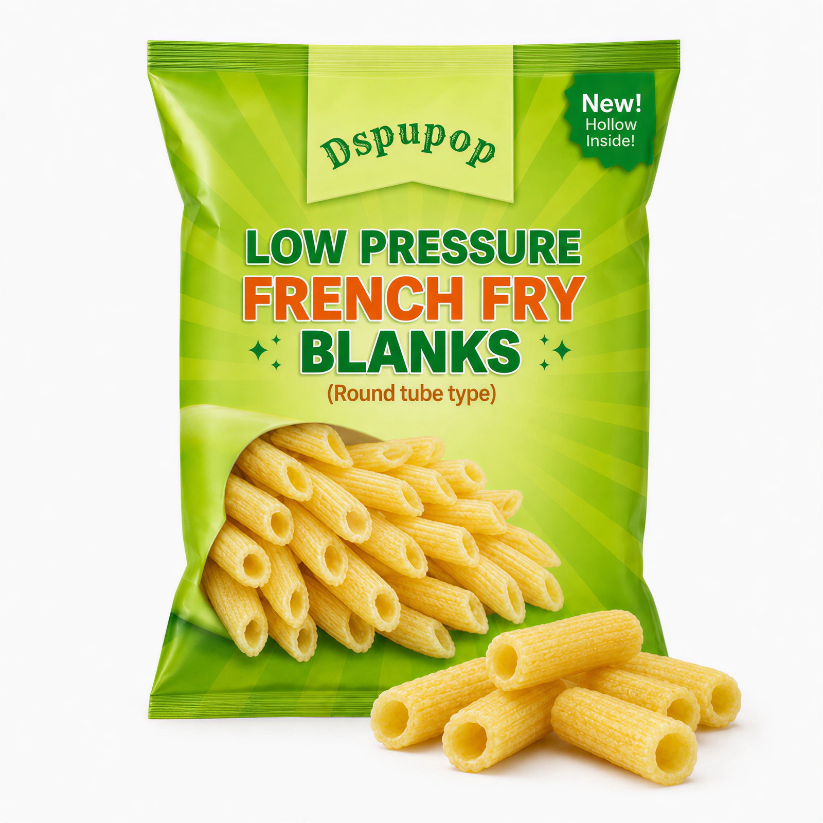 Dspupop Fries,Puffed Snack With a Crispy Texture,  (2, Round)