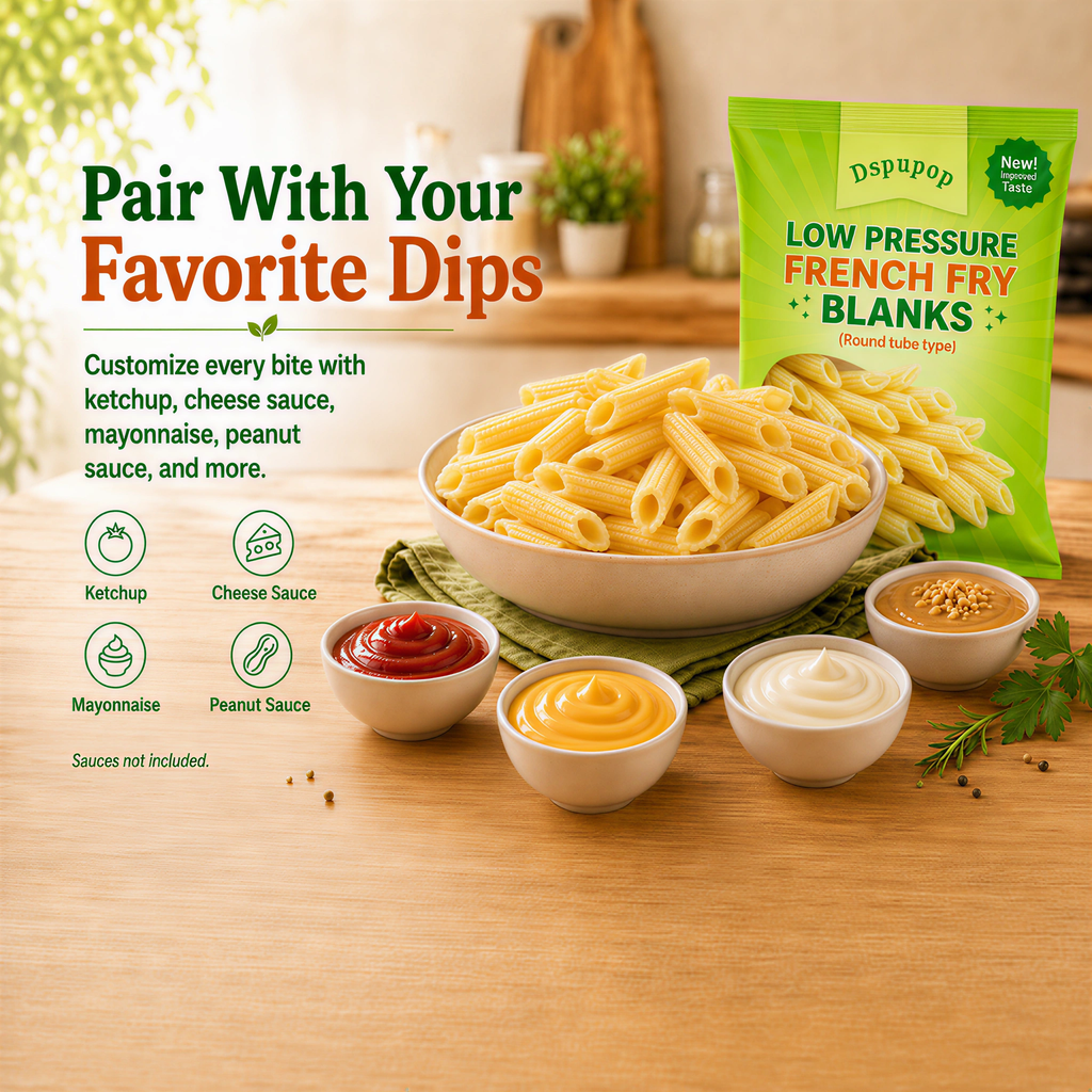 Dspupop Fries,Puffed Snack With a Crispy Texture,  (4, Round)