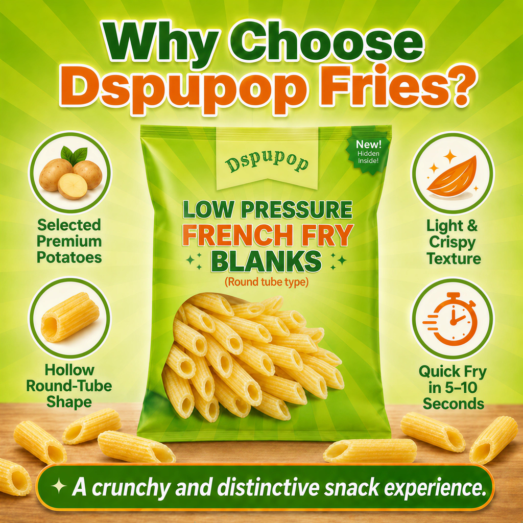 Dspupop Fries,Puffed Snack With a Crispy Texture,  (2, Round)