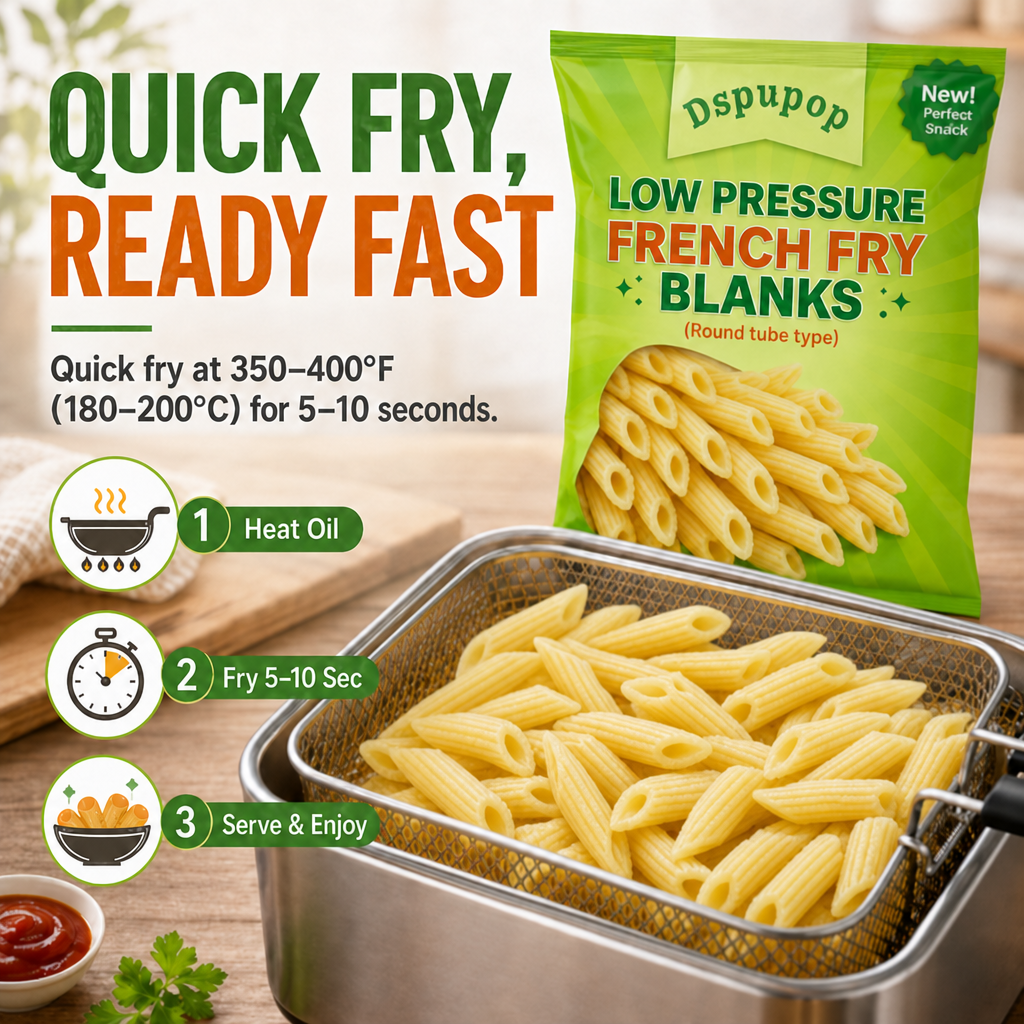 Dspupop Fries,Puffed Snack With a Crispy Texture,  (4, Round)